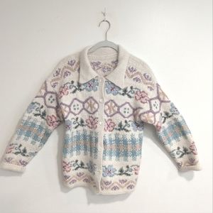 Vintage Winter Sweater Soft White XS